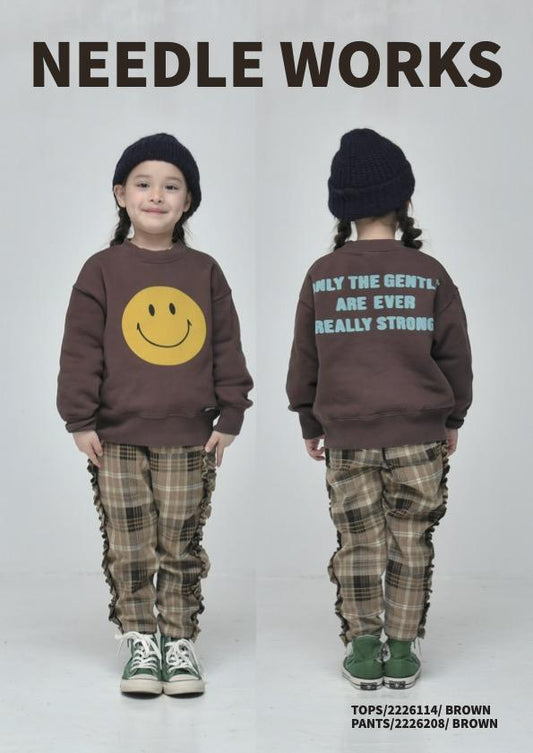 子供服100~150【NEEDLEWORKS】裏毛SMILEトレーナー2226114