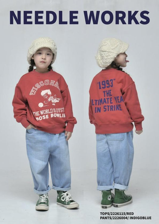 子供服100~150【NEEDLEWORKS】裏毛BOWLINGトレーナー2226115