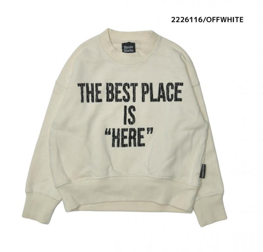 大人サイズ9~13号【NEEDLEWORKS】裏毛HEREポケットトレーナー2226116w