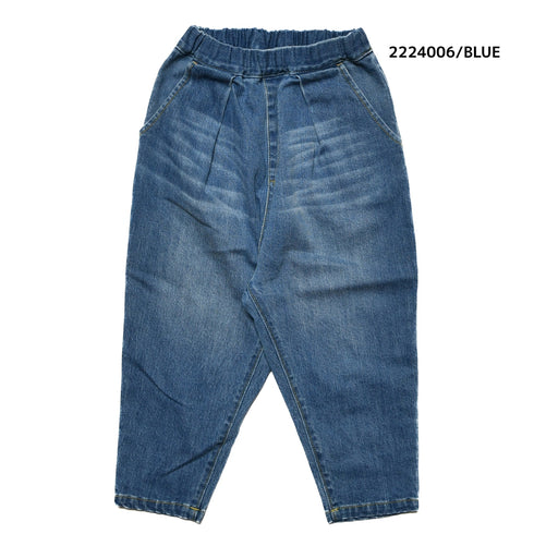 【100~120】★NEEDLEWORKS★ストレッチデニムタックパンツ(2224006)