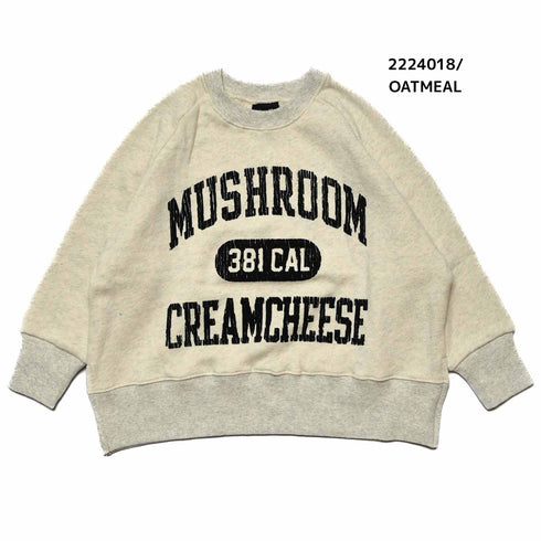 【130~150】★NEEDLEWORKS★柔らか裏毛MUSHROOMトレーナー(2224018j)