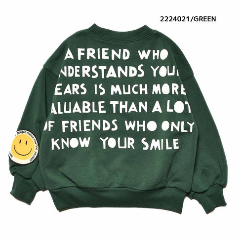 【130~150】★NEEDLEWORKS★裏毛プリントトレーナー(2224021j)