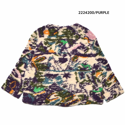 【130~150】★NEEDLEWORKS★ジャガードカーディガン(2224200j)