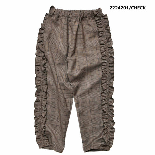 【100~120】★NEEDLEWORKS★ストレッチポリエステルチェックパンツ(2224201)