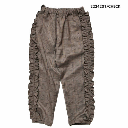 【100~120】★NEEDLEWORKS★ストレッチポリエステルチェックパンツ(2224201)