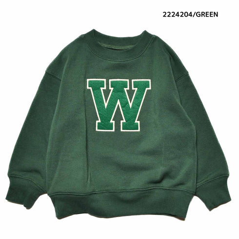 【130~150】★NEEDLEWORKS★裏起毛ウラ毛パッチワークトレーナー(2224204j)