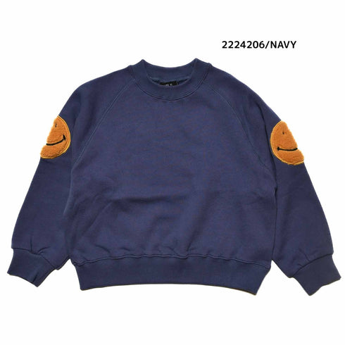【130~150】★NEEDLEWORKS★柔らか裏毛スマイルトレーナー(2224206j)