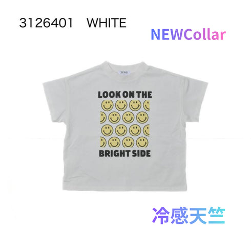 ☆冷感天竺☆S/Ⅿ【NEWO】ボックススマイルTシャツ3126401w