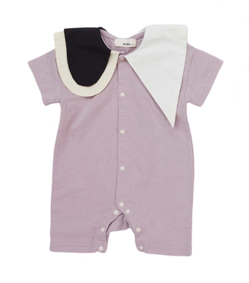 【NEWO・ネオ】アシンメトリ―カラーロンパス|70cm~80cm|3123314