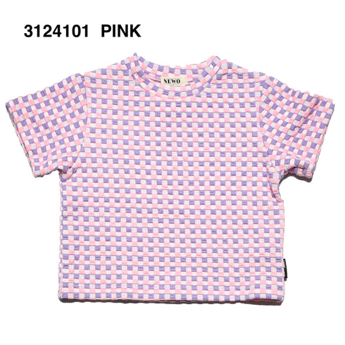 【90/100/110/120㎝】チェックミニTシャツ3124101【NEWO/ネオ】
