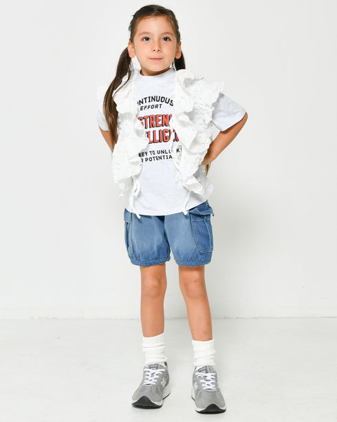 【130/140/150cm】カジュアル2柄ロゴTシャツ3124204j【NEWO/ネオ】