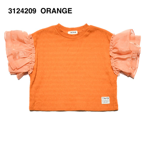 【90/100/110/120㎝】袖フリルTシャツ3124209【NEWO/ネオ】