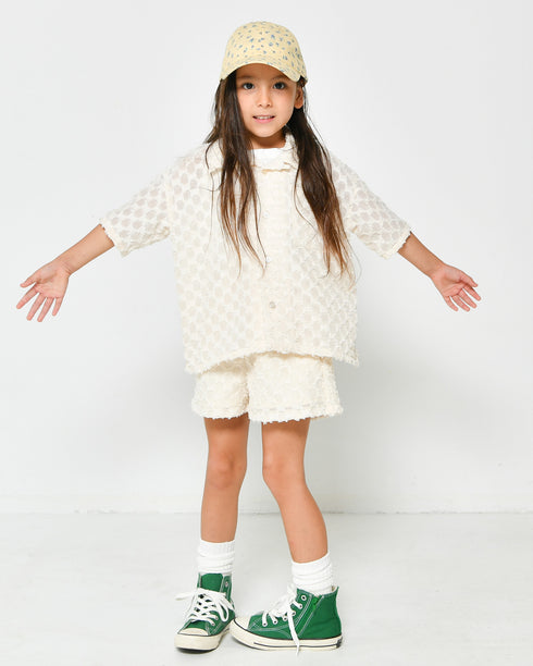 【90/100/110/120㎝】ジャガードオープンカラーシャツ3124213【NEWO/ネオ】