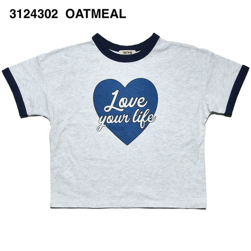 【130/140/150cm】ハートロゴTシャツ3124302j【NEWO/ネオ】