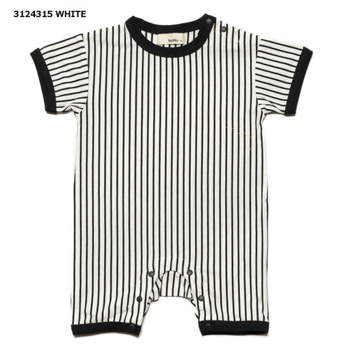 【70/80cm】ボンネット付きストライプロンパス3124315【NEWO/ネオ】