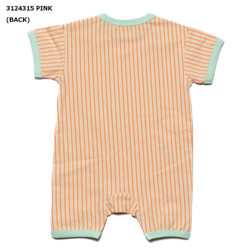 【70/80cm】ボンネット付きストライプロンパス3124315【NEWO/ネオ】