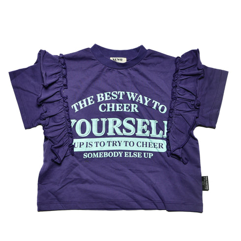 【NEWO・ネオ】フリルロゴTシャツ|S~M|3125209W