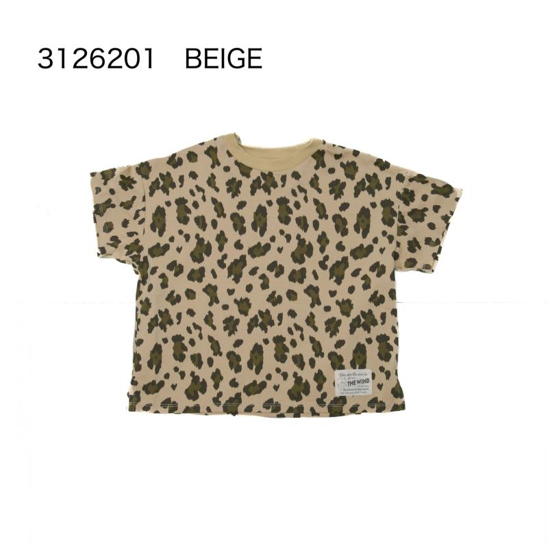 ストレッチ天竺素材を使用♪大人サイズS/Ⅿ【NEWO】レオパードTシャツ3126201w