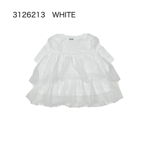 オシャレを楽しむ子供服♪80~150【NEWO】チュールドッキングTシャツ3126213