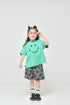 かわいいハート柄のデニムショートパンツでカジュアルなスタイリングにぴったりな子供服♪80~150【NEWO】ハートデニムショートパンツ