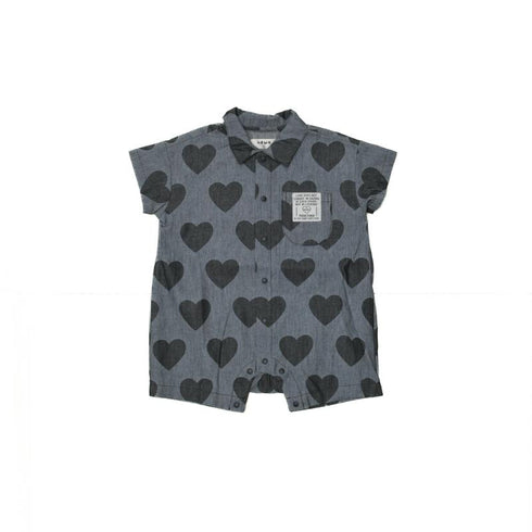 着心地抜群で愛情を感じるBABY服♪70/80ハートデニムロンパス3126251