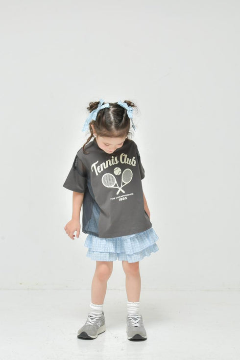 ポジティブな高揚感♪子ども服80~150【NEWO】テニス切替Tシャツ3126304