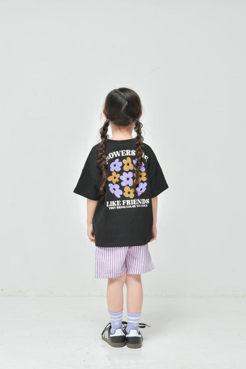 春から夏にかけてぴったりな子供服♪80~150【NEWO】フラワーTシャツ3126305