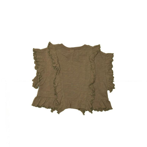 S/Ⅿ【NEWO】天竺素材フリルTシャツ3126311w