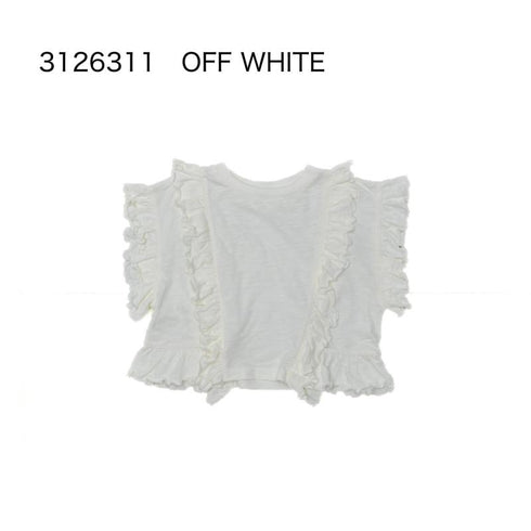 S/Ⅿ【NEWO】天竺素材フリルTシャツ3126311w