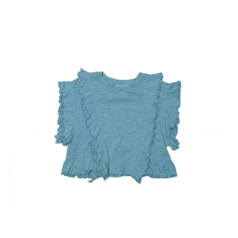 S/Ⅿ【NEWO】天竺素材フリルTシャツ3126311w