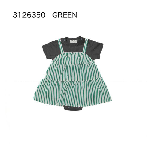 ベビー服♪70/80【NEWO】ストライプドッキングロンパス3126350