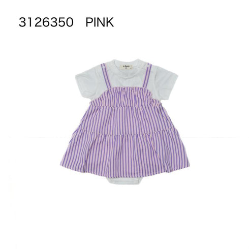 ベビー服♪70/80【NEWO】ストライプドッキングロンパス3126350