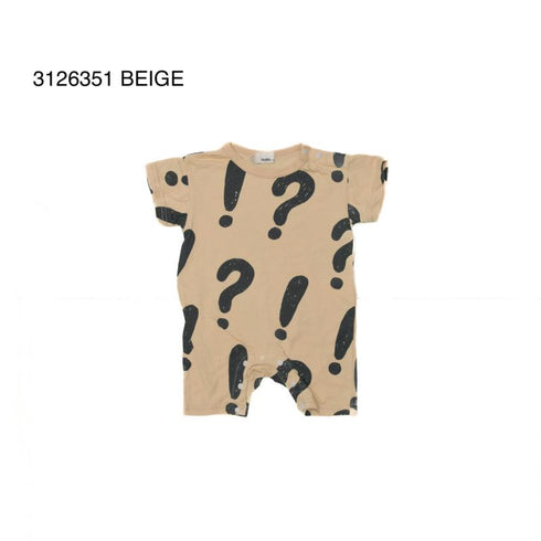 ベビー服♪70/80【NEWO】びっくりはてな柄ロンパ-ス3126351