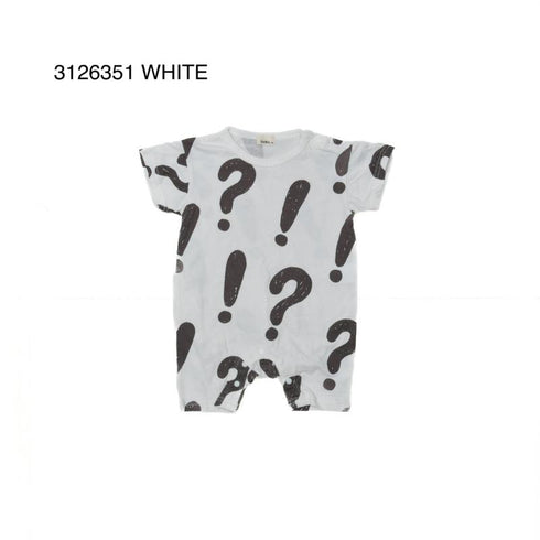 ベビー服♪70/80【NEWO】びっくりはてな柄ロンパ-ス3126351