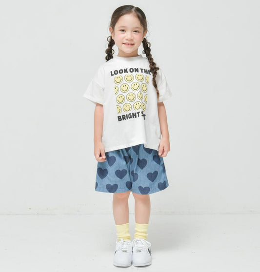 ☆ひんやり接触冷感天竺素材の子供服☆80~150【NEWO】可愛いボックススマイルTシャツ3126401