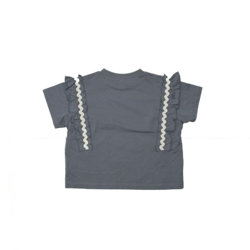 夏に快適な子供服♪☆接触冷感天竺素材☆80~150【NEWO】フリルロゴTシャツ3126402