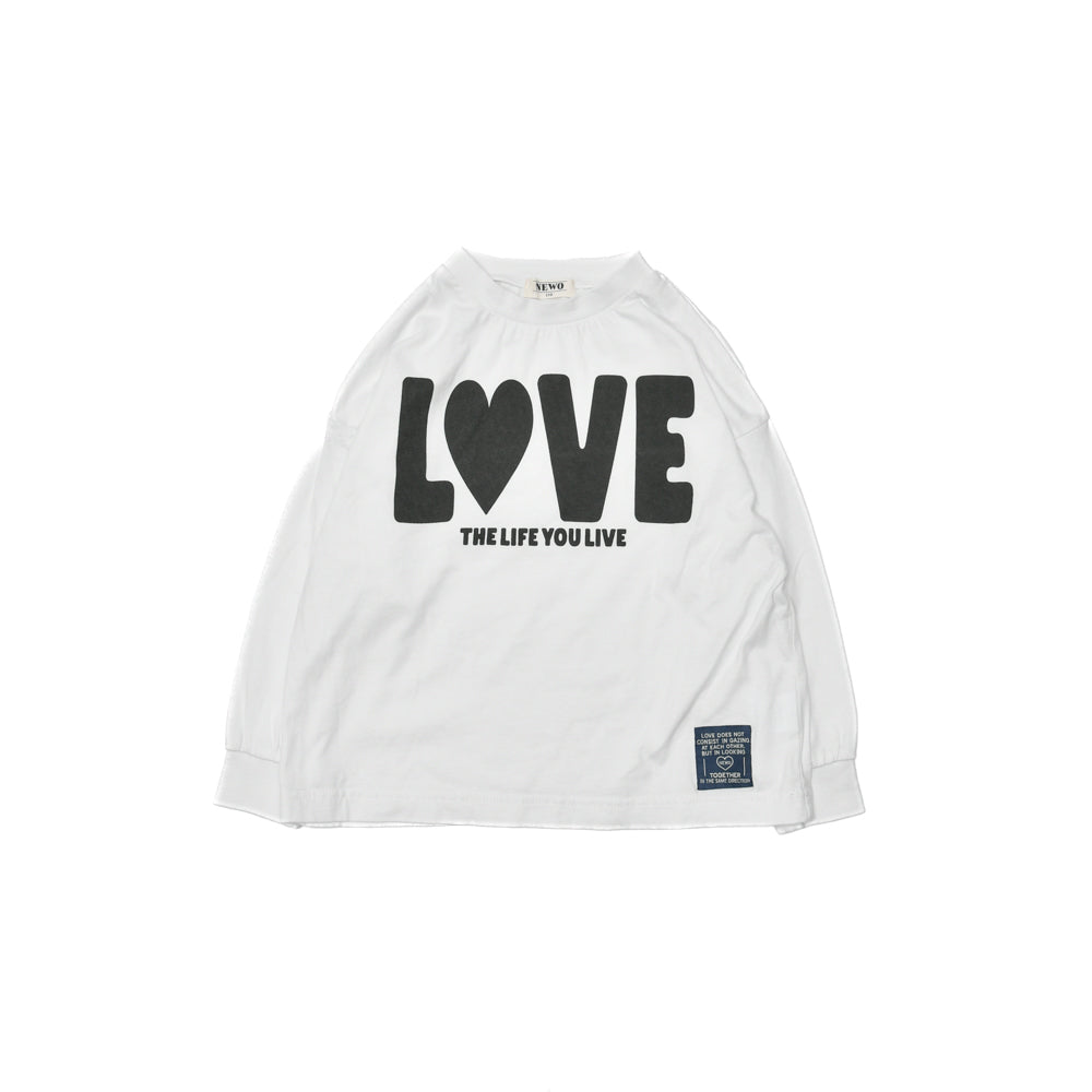 子供服【ネオ】LOVE Tシャツ 80㎝~150㎝ 3225102