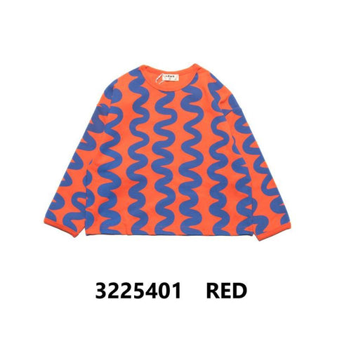 70~120【NEWO】ウネウネ柄長袖Tシャツ3225401