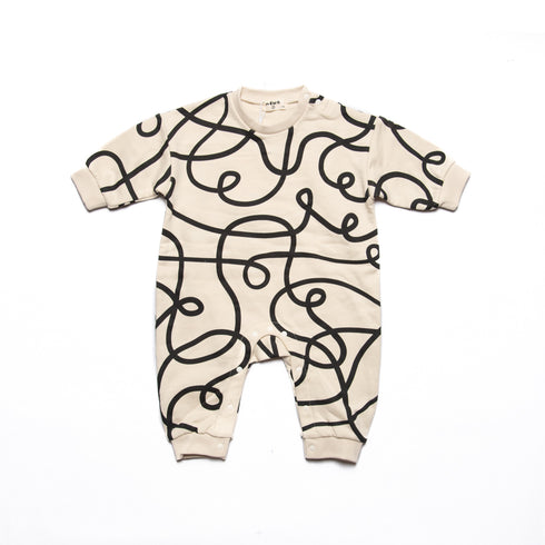 BABY【ネオ】グルグル柄ロンパース 70 80㎝