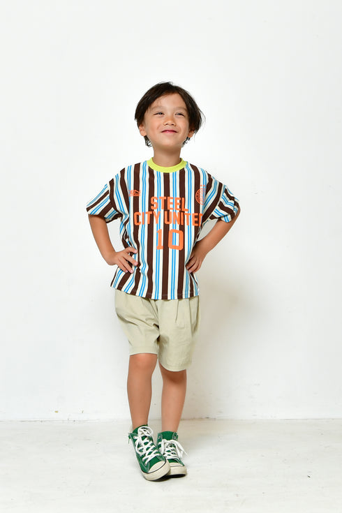 【オフィシャルチーム】ストライプサッカーシャツ|S~L|1125360M