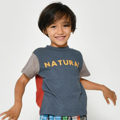 【130~150】スラブ天竺シンプルロゴTシャツ★1124121j子供服 キッズサイズ