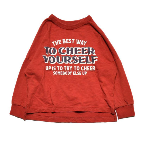 【S/M/L】スラブ天竺ロゴスリットTシャツ★1124124m 大人サイズ 親子コーデ