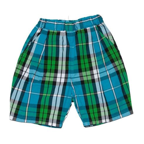 【S/M/L】チェック柄タックショーツ★1124151m 大人サイズ 親子コーデ