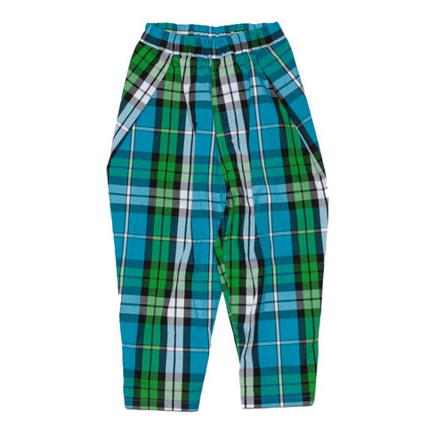 【S/M/L】チェック柄ワイドパンツ★1124152m 大人サイズ 親子コーデ