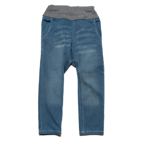 【90~120】カットデニムサルエルパンツ★1124220子供服 キッズサイズ