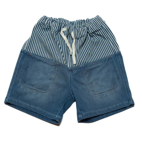 【130~150】カットデニムドッキングハーフパンツ★1124223j子供服 キッズサイズ