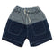 【90~120】カットデニムドッキングハーフパンツ★1124223子供服 キッズサイズ
