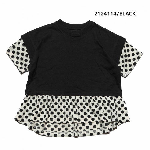 【90~120】 T/C天竺レイヤードTシャツ ★2124114★キッズサイズ 子供服