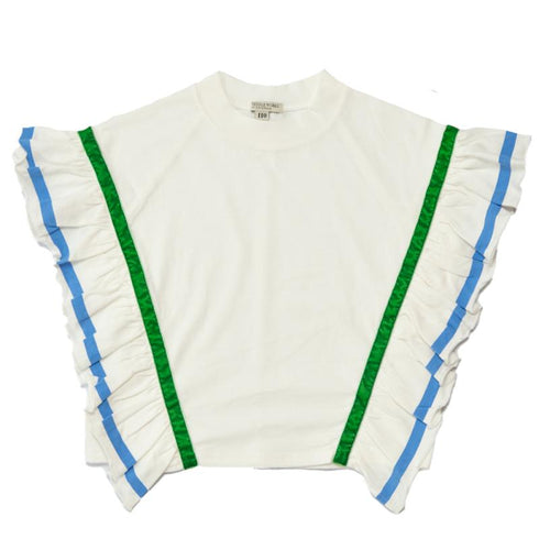 【90~120】 ラインフリルパネルオーバーサイズトップ★2124642★キッズサイズ 子供服