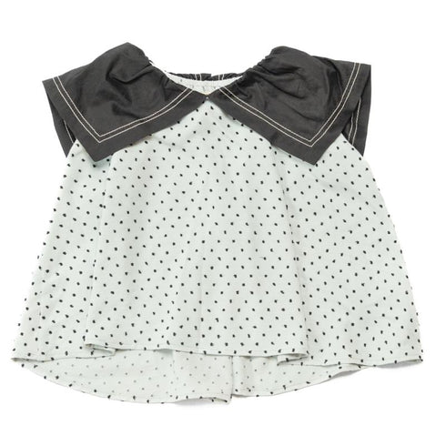 ☆LINE登録者限定☆クーポン利用で7590→3795円!目を惹く子供服♪【130~150】 キャンディドットセーラーギャザーブラウス ★2124813j★キッズサイズ 子供服